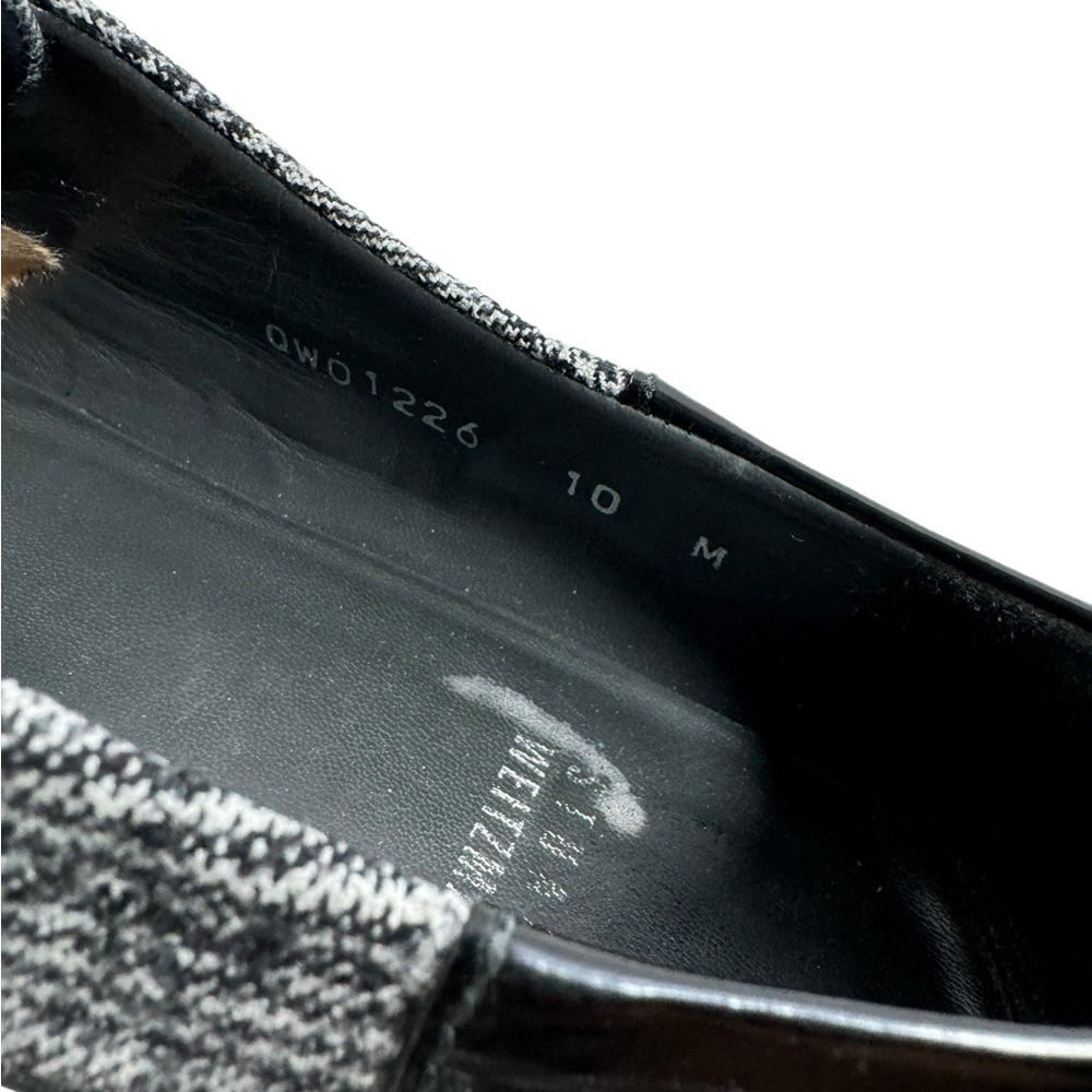 STUART WEITZMAN black and plaid loafers size 10 - Picture 9 of 12
